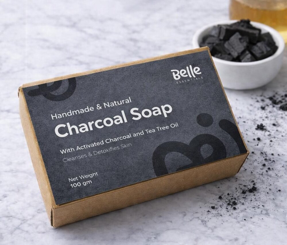 Handmade & Natural Charcoal Soap (100g)